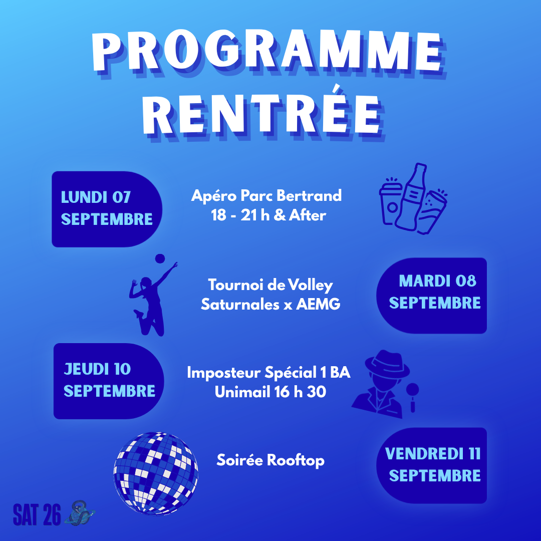 Affiche de la semaine de la rentrée